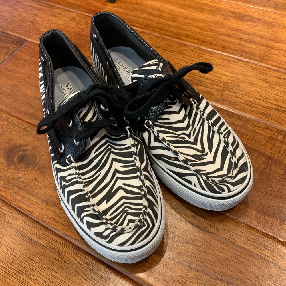 Sperry Zebra Boat Shoes 7.5
